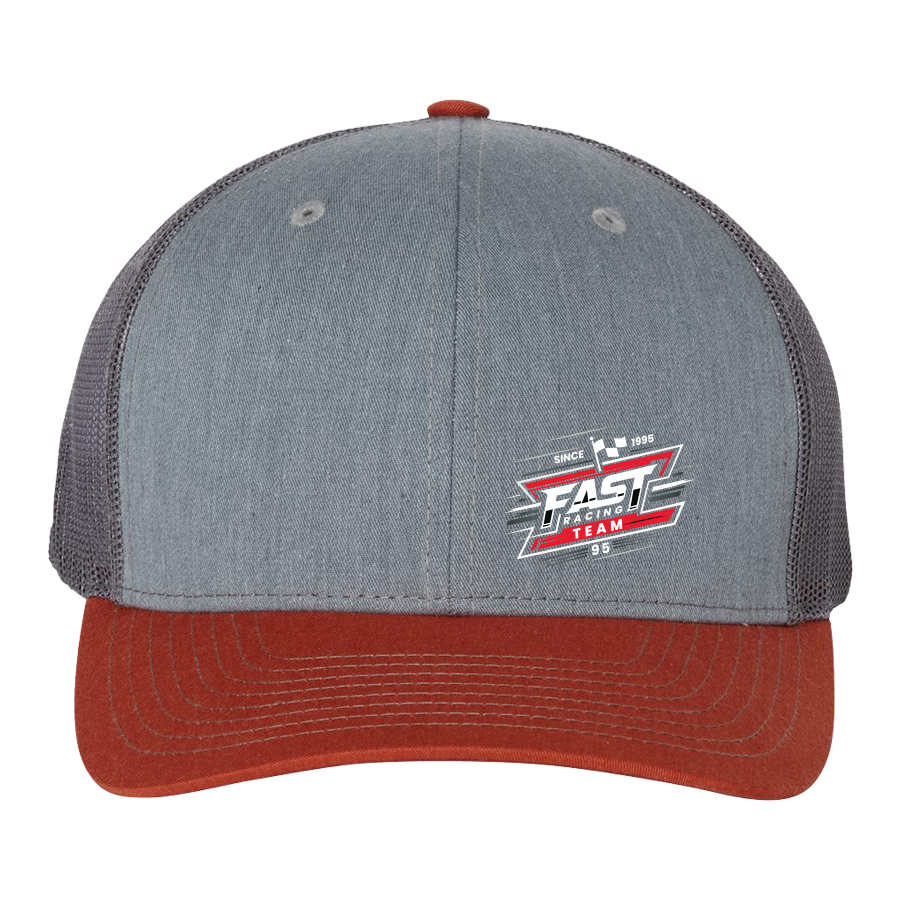 112_Heather Grey Charcoal Dark Orange