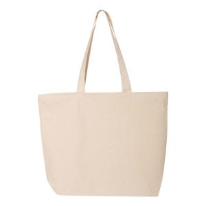 Heavy Cotton Zippered Tote