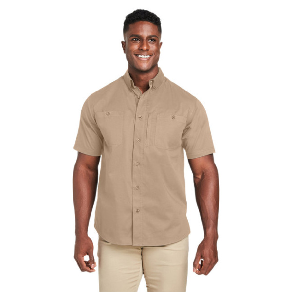 Mens Double Pocket Short Sleeve Work Shirt