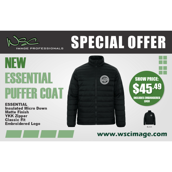 SALE Mens Essential Puffer Jacket