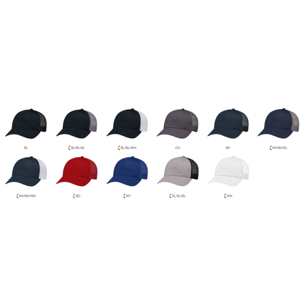 Full-Fit Mesh Back Cap with Faux Leather Patch - Image 2