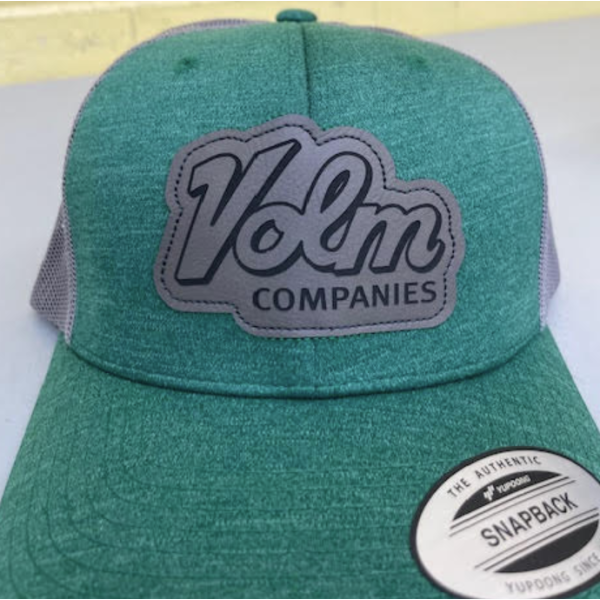 Adult Heather Trucker Cap with Faux Leather Patch