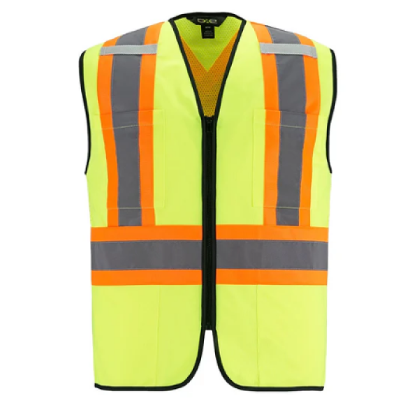 Adult Tricot Hi-Vis Zipper Front Vest
