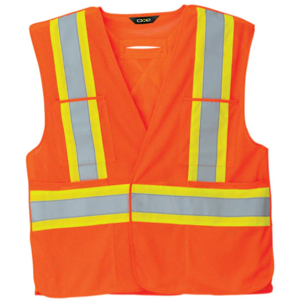 Adult Mesh Hi-Vis 5 Point Tear Away Vest Dual Sized
