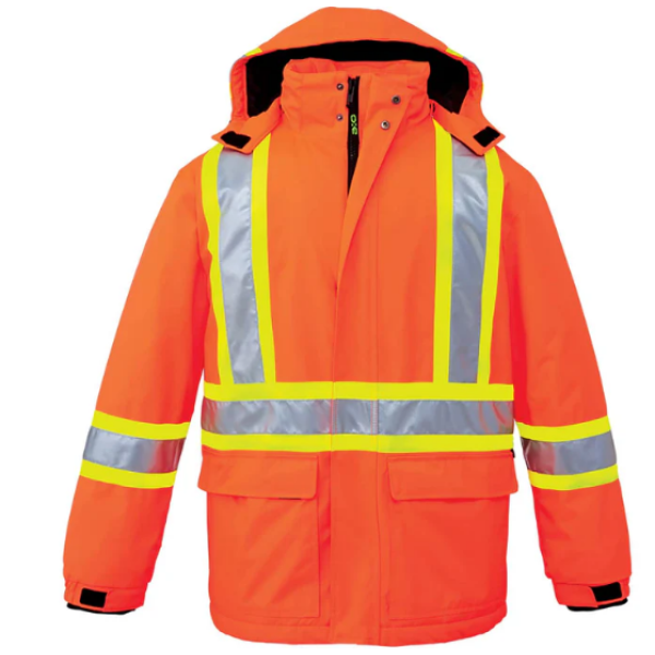 Adult Hi-Vis Insulated Parka w/ Detachable Hood