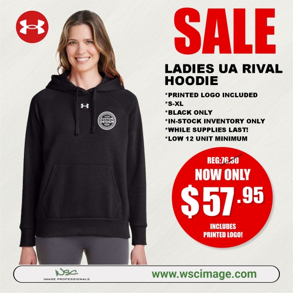 SALE - Ladies Under Armour Rival Hoodie