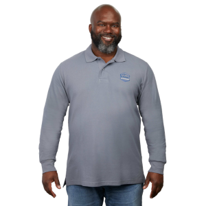 Mens PALO Long Sleeve 100% Cotton Pique Polo