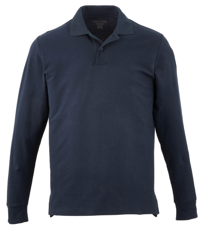 Mens Palo Long Sleeve 100% Cotton Pique Polo 5 Mens PALO Long Sleeve 100% Cotton Pique Polo - Image 5