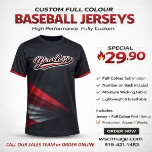 SPECIAL - Baseball Crewneck Full Colour Performance Baseball Jerseys