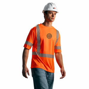 Adult HiVis Lumen Performance Tee with Segmented Stripes