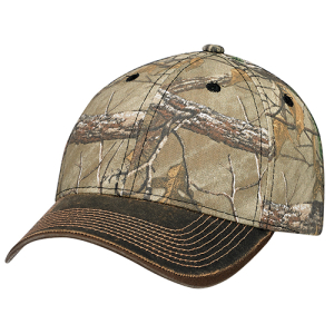 Adult Brushed PolyCotton Real Tree Weathered Camo Cap