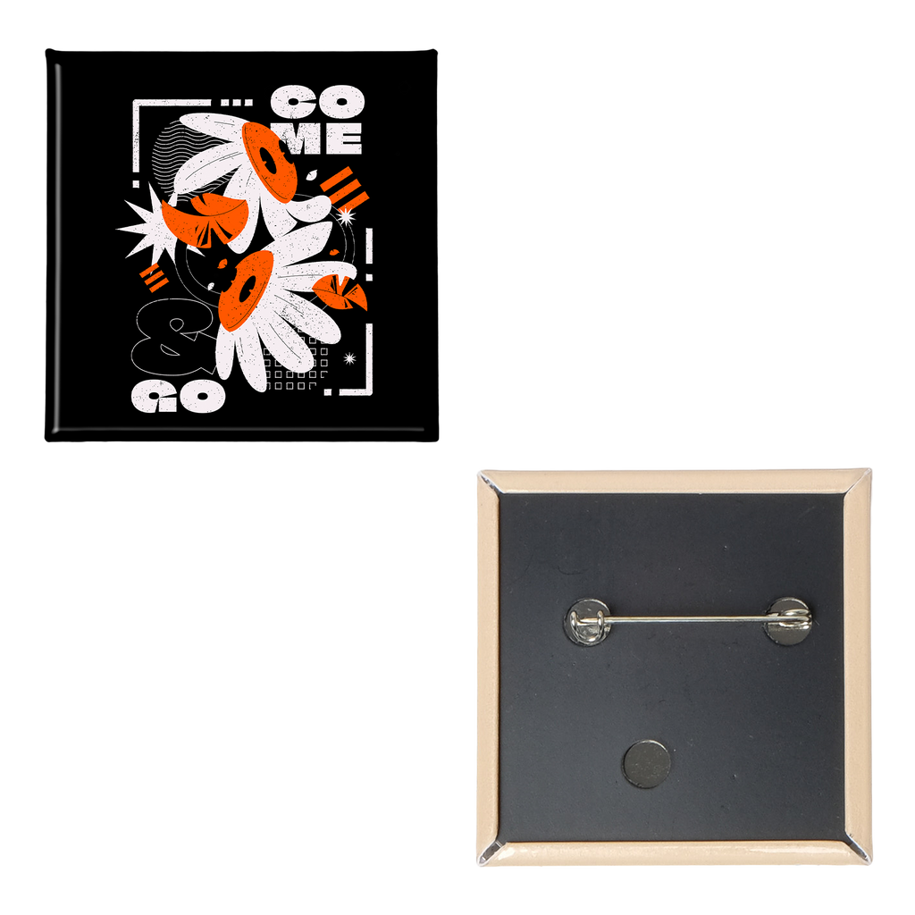 3&Quot; Tin Badge: Square 2 3" Tin Badge: Square - Image 2