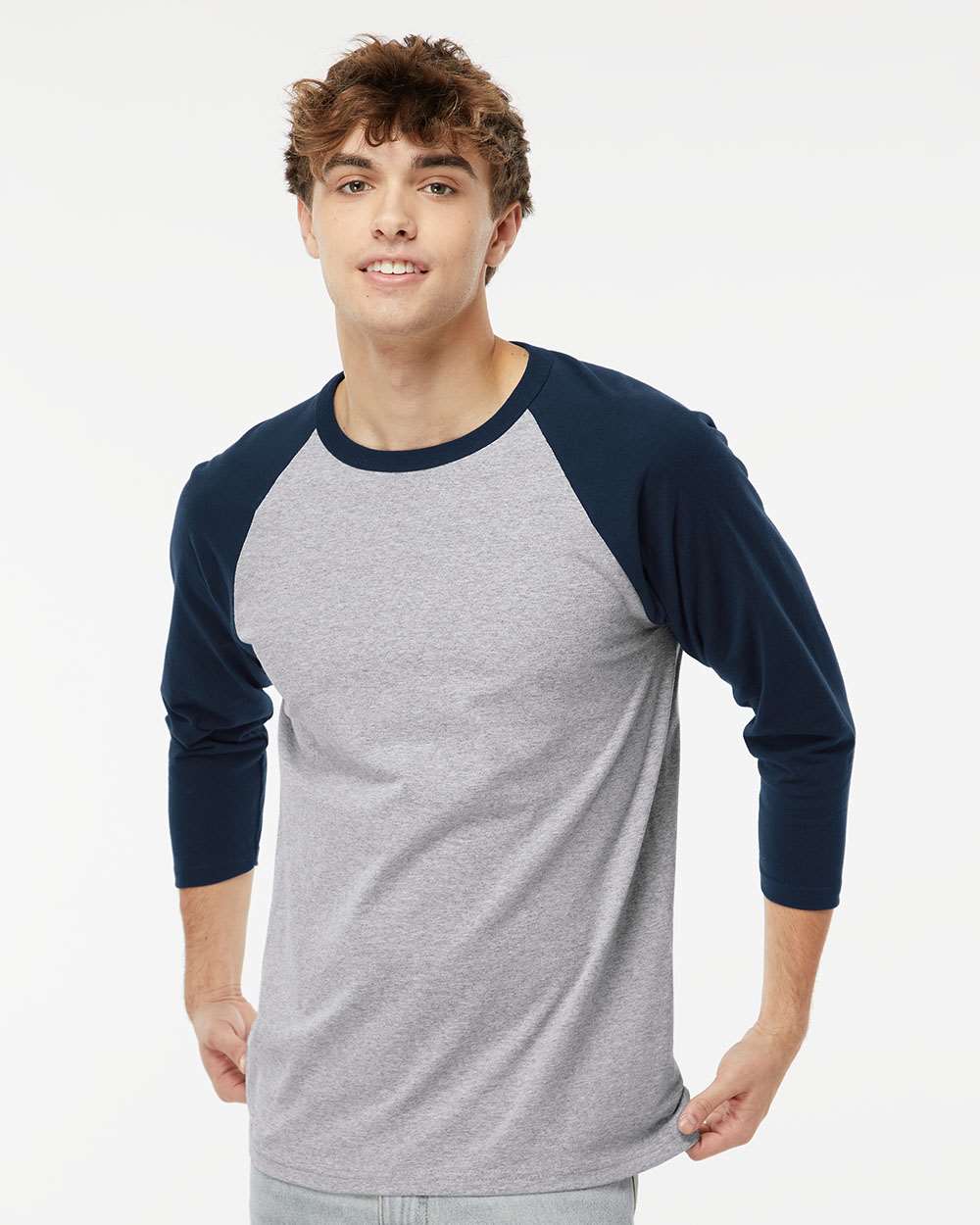 Raglan Three Quarter Sleeve Baseball Tee 4 Raglan Three Quarter Sleeve Baseball Tee - Image 4