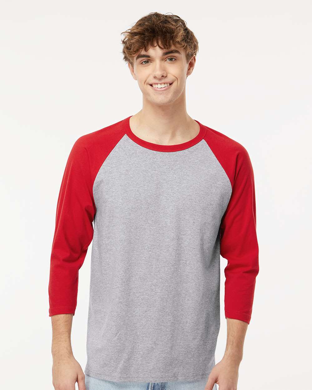 Raglan Three Quarter Sleeve Baseball Tee 5 Raglan Three Quarter Sleeve Baseball Tee - Image 5