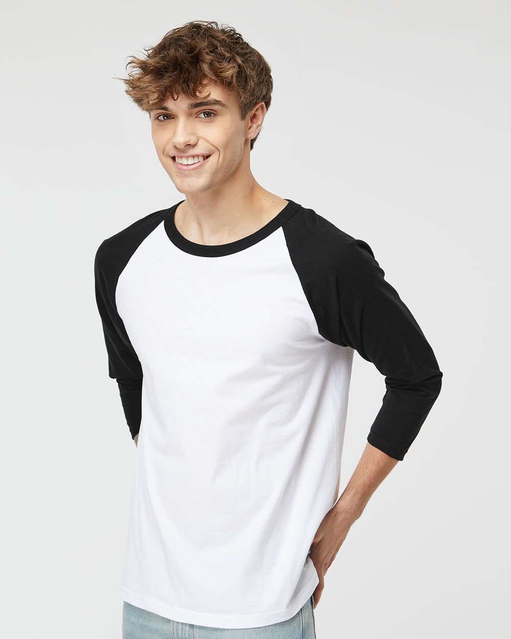 Raglan Three Quarter Sleeve Baseball Tee 6 Raglan Three Quarter Sleeve Baseball Tee - Image 6