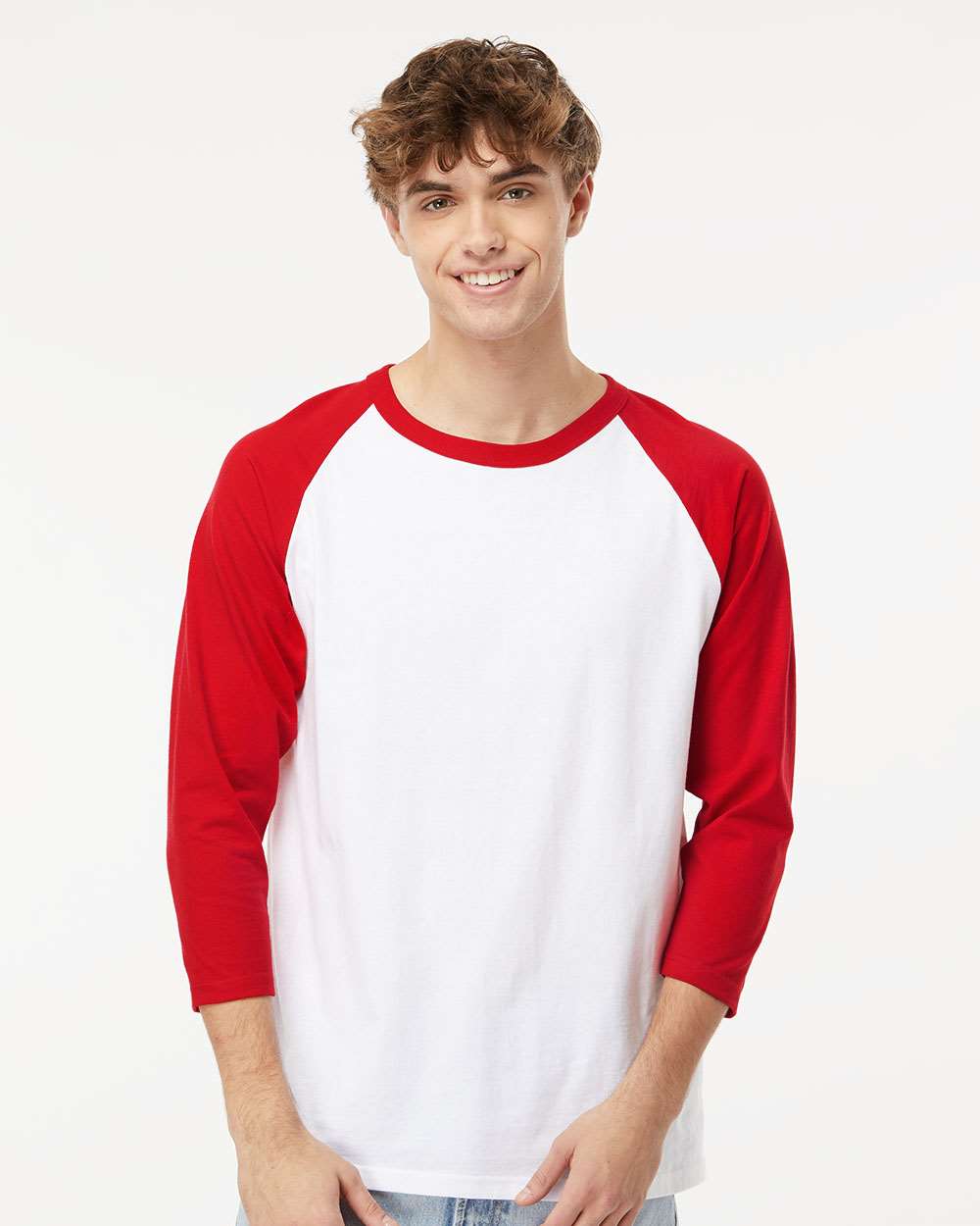 Raglan Three Quarter Sleeve Baseball Tee 8 Raglan Three Quarter Sleeve Baseball Tee - Image 8