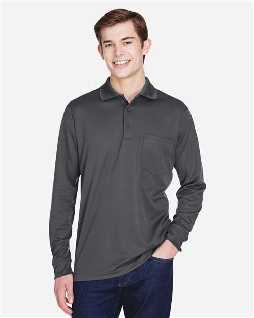 Mens Performance Long-Sleeve Pocketed Polo 3 Mens Performance Long-Sleeve Pocketed Polo - Image 3