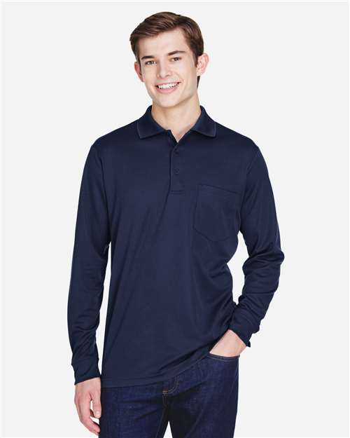 Mens Performance Long-Sleeve Pocketed Polo 4 Mens Performance Long-Sleeve Pocketed Polo - Image 4