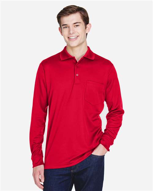 Mens Performance Long-Sleeve Pocketed Polo 5 Mens Performance Long-Sleeve Pocketed Polo - Image 5