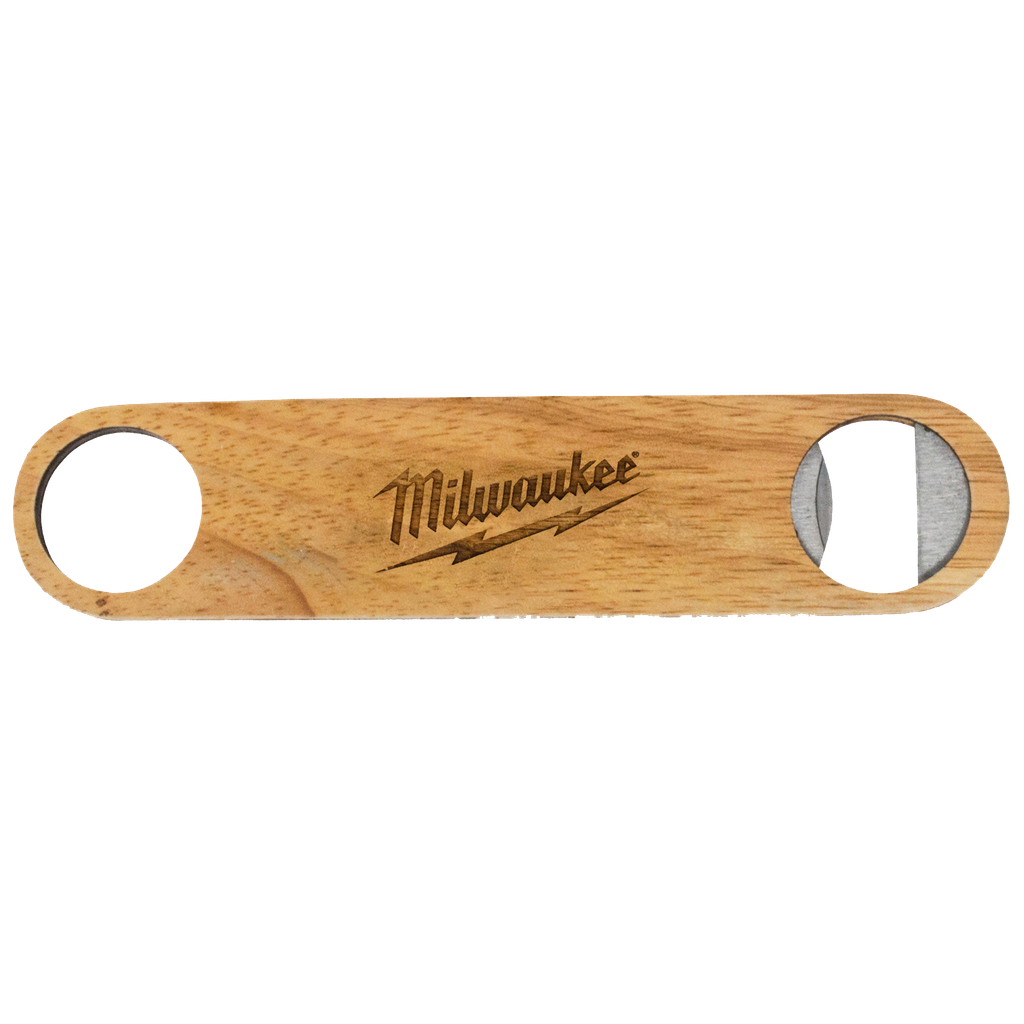 Slim Wood Bottle Opener With Integrated Metal Jaw 2 Slim Wood Bottle Opener with Integrated Metal Jaw - Image 2