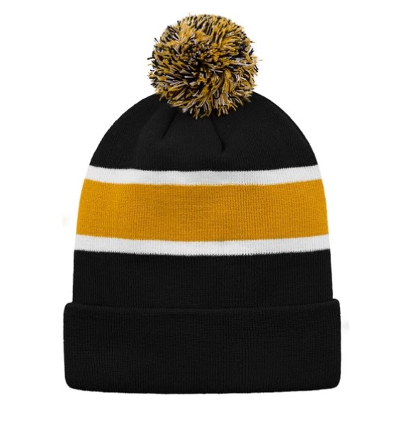 Hat Trick - Striped Knit Cuff Toque With Pom-Pom 11 Hat Trick - Striped Knit Cuff Toque with Pom-Pom - Image 11