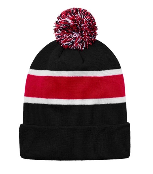 Hat Trick - Striped Knit Cuff Toque With Pom-Pom 4 Hat Trick - Striped Knit Cuff Toque with Pom-Pom - Image 4