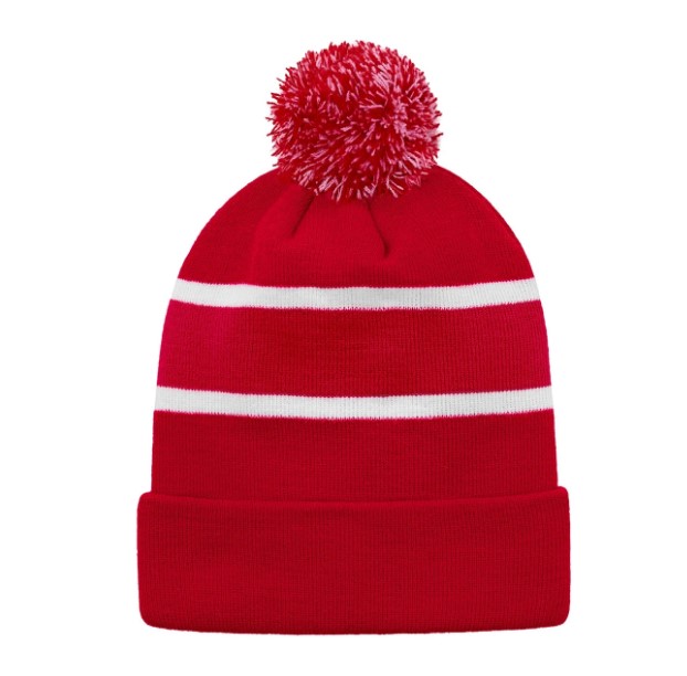 Hat Trick - Striped Knit Cuff Toque With Pom-Pom 10 Hat Trick - Striped Knit Cuff Toque with Pom-Pom - Image 10