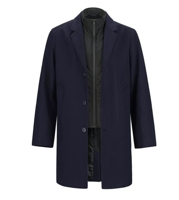 Regent - Melton Coat With Removable Collar 4 Regent - Melton Coat with Removable Collar - Image 4